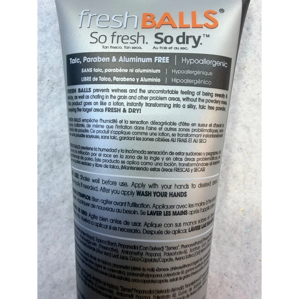 Fresh Body Fresh Balls Hygiene For Groin Area Anti-Chafing Cream 3.4oz 100ml New